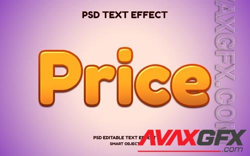 Price text effect editable psd