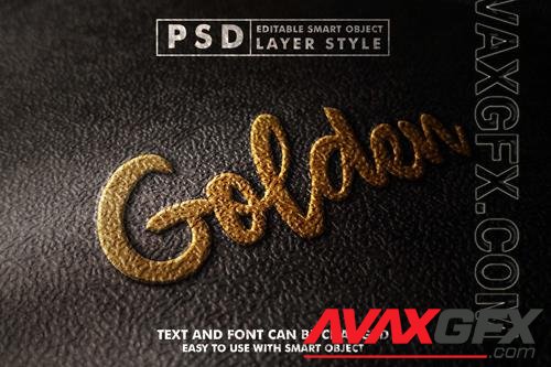 Golden 3d realistic text effect premium psd