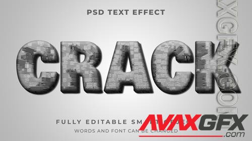 Crack graphic style editable text effect psd