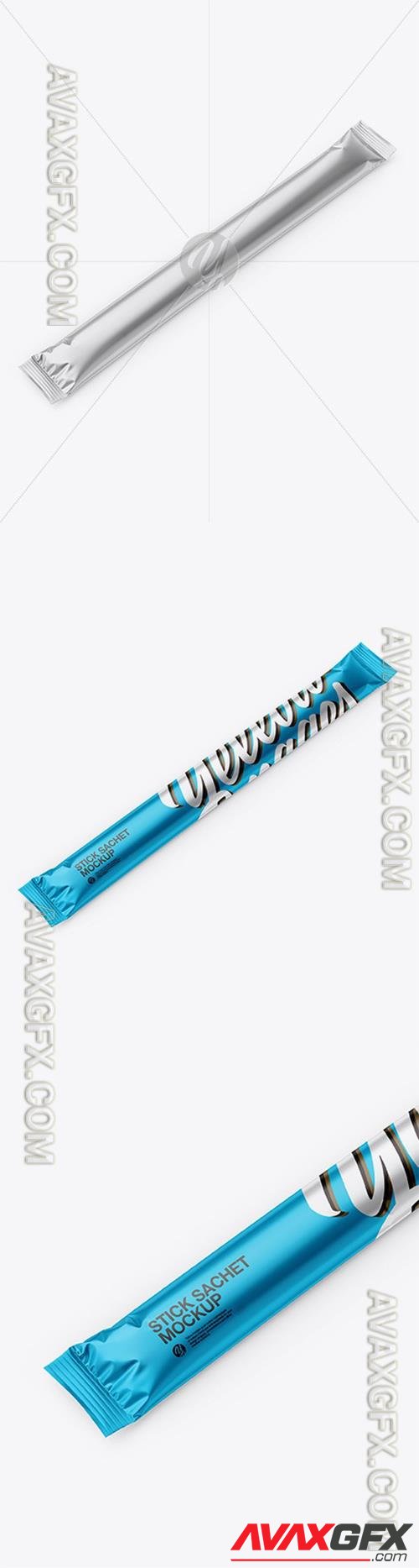 Metallic Stick Sachet Mockup - Half Side View 48180 TIF