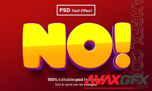 No 3d editable premium psd text effect