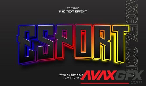 Esport text effect psd