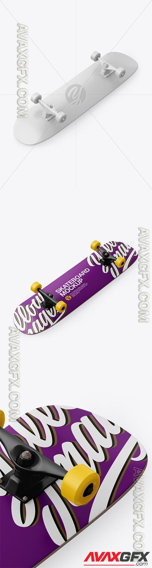 Matte Skateboard Mockup - Halfside View 50671 TIF