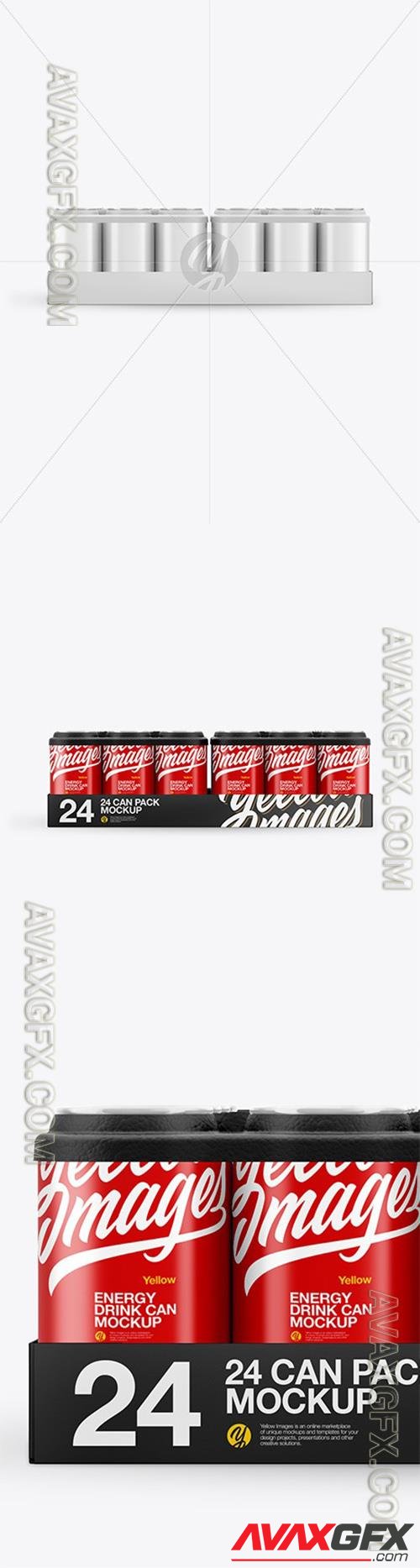 Pack with 24 Matte Cans Mockup 50405 TIF