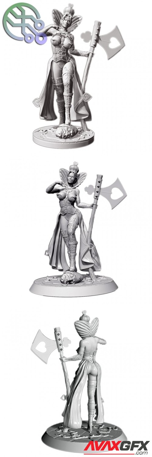 Queen of Hearts – 3D Printable STL