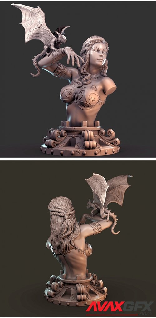 Mother Of Dragons Bust – 3D Printable STL
