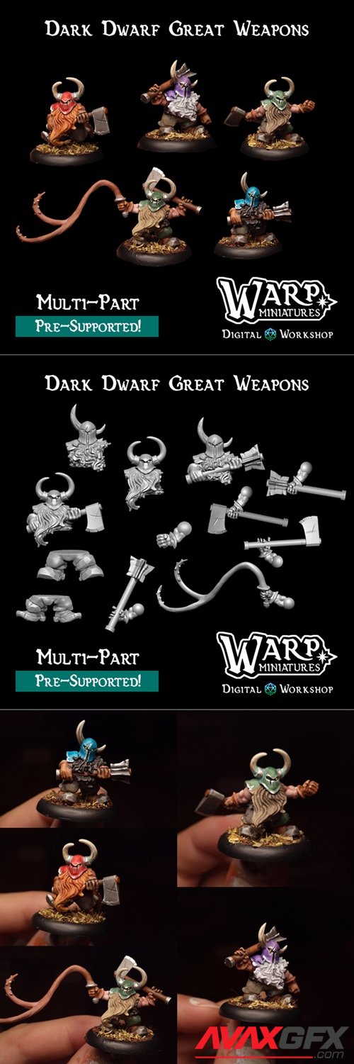 Dark Dwarf Great Weapons – 3D Printable STL