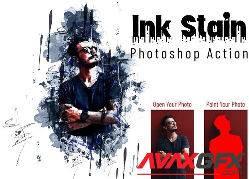 Ink Stain Photoshop Action - 6987823