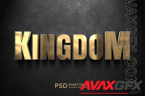 Kingdom text style effect psd