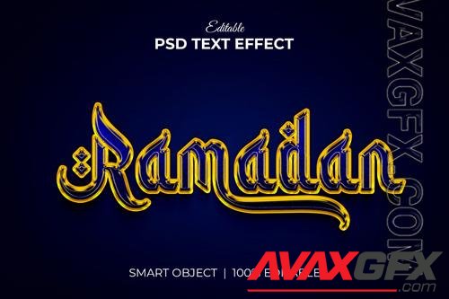 Ramadan kareem 3d editable text effect mockup  vol 2