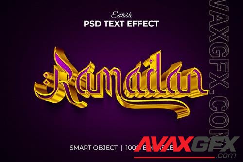 Ramadan kareem 3d editable text effect mockup vol 5