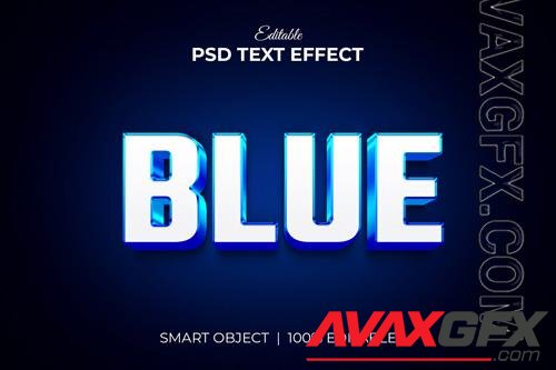 Blue soft 3d editable text effect mockup psd