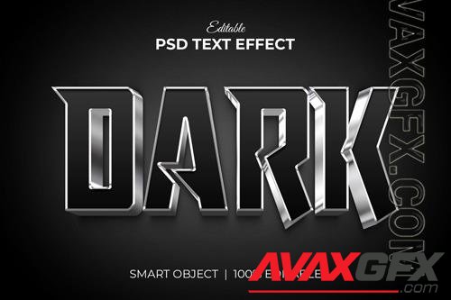 Dark 3d editable text effect mockup psd