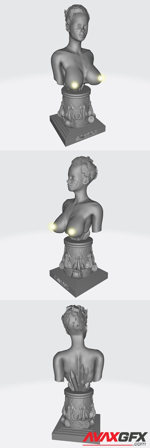 Female Sci-Fi Bust – 3D Printable STL
