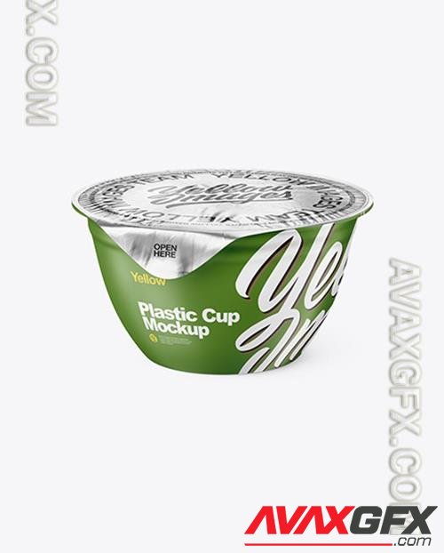 Matte Plastic Cup with Foil Lid Mockup 48397 TIF