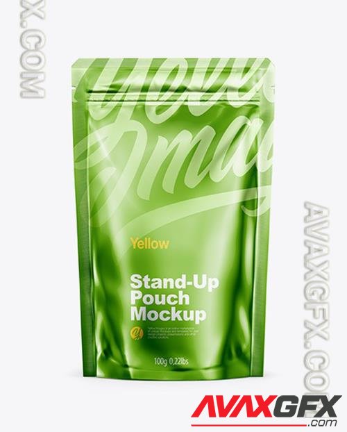 Metallic Stand Up Pouch with Zipper Mockup - Front View 51005 TIF