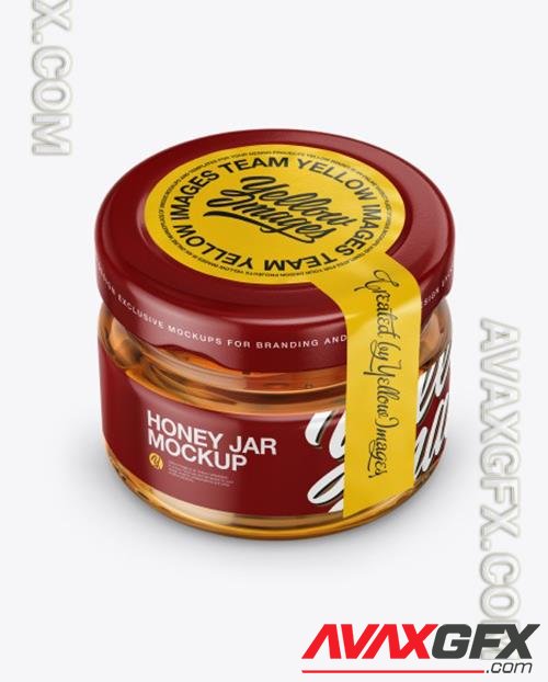 Glass Jar with Pure Honey Mockup 51068 TIF