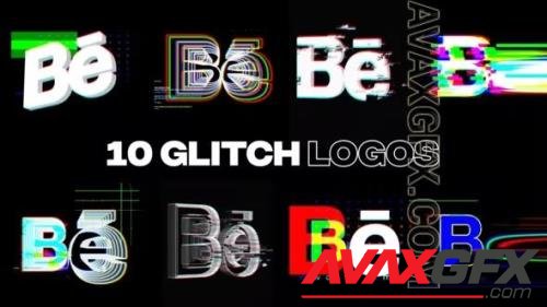 Glitch Logos | 10 in 1 36163275 (VideoHive)