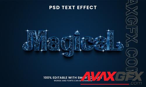 Magical 3d style text effect template psd