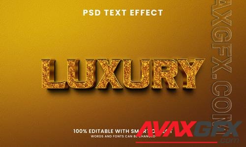 Luxury 3d glossy text effect psd