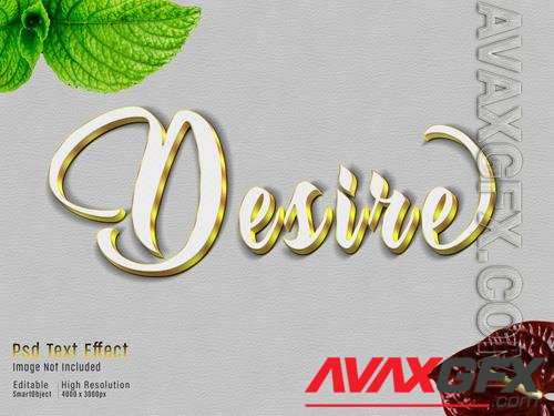 Desire editable 3d text effect psd