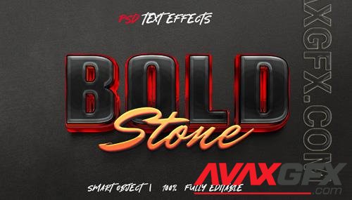 Bold stone psd text effect psd