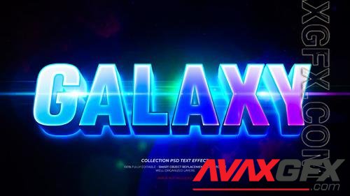 Galaxy 3d custom text effect psd