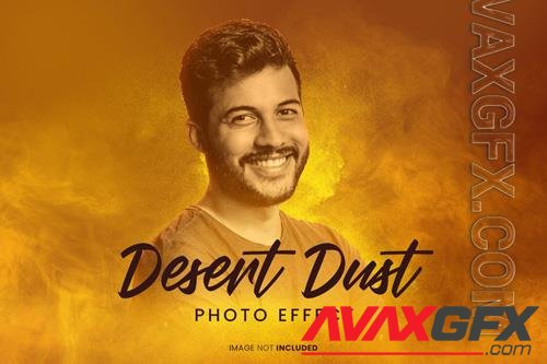 Desert dusk photo effect psd