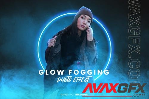 Glow fogging photo effect psd