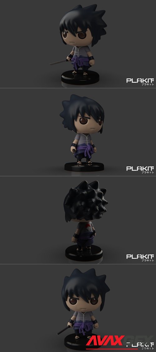 Naruto - Sasuke Plakit – 3D Printable STL