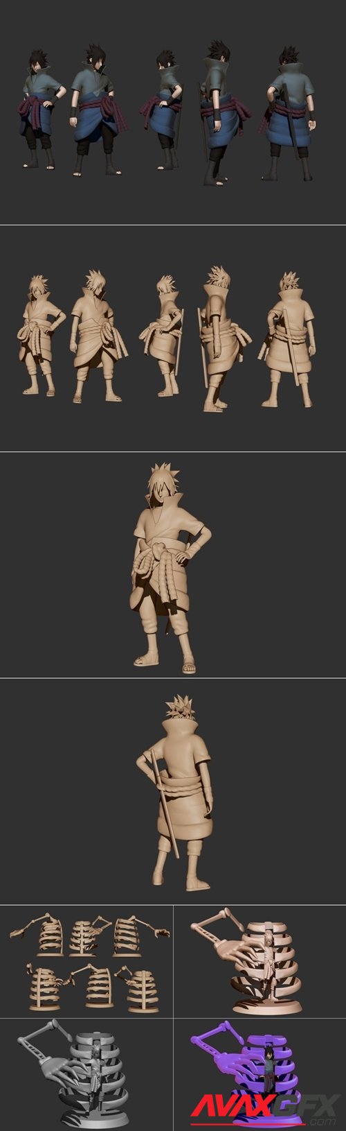 NARTUO-Uchiha Sasuke-Susanoo part 1-2 – 3D Printable STL