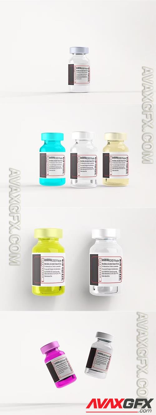 Vaccine Glass Bottle Mockups DKX7KLY