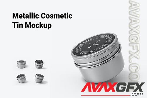 Metallic Cosmetic Tin Mockup 6EMKNKD