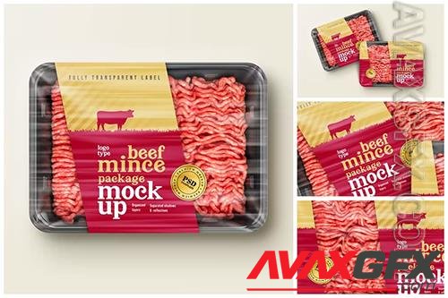 Beef Mince Package Mockup Set 2U3PVHH