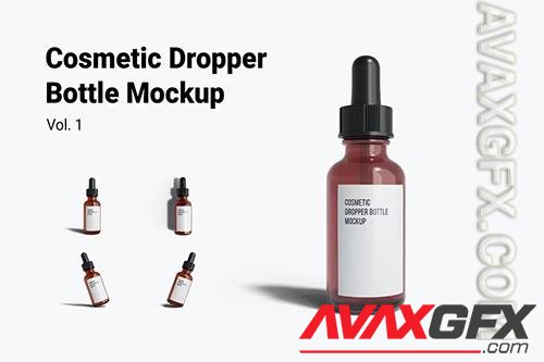 Cosmetic Dropper Bottle Mockup Vol.1 42BNW7G