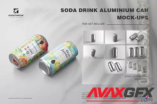 Soda Drink Aluminum Can Mock-Ups