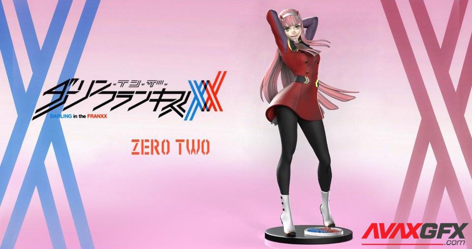 Zero Two Darling in the Franxx 3D Printable STL