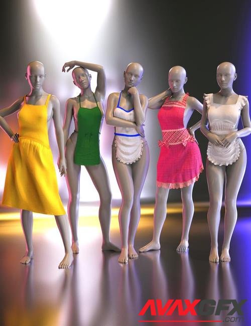 dForce Aprons Mega Pack for Genesis 8 and 8.1 Females