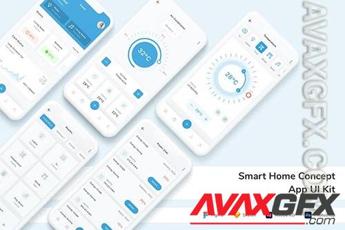 Smart Home Concept App UI Kit FEAA27K
