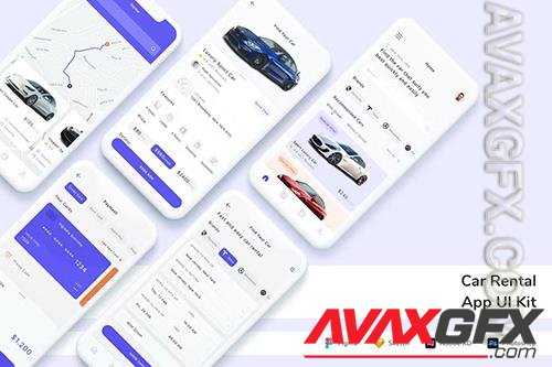 Car Rental App UI Kit K7CAZTQ