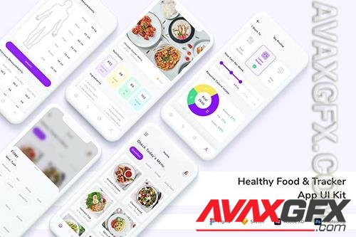 Healthy Food & Tracker App UI Kit RDCJUKC
