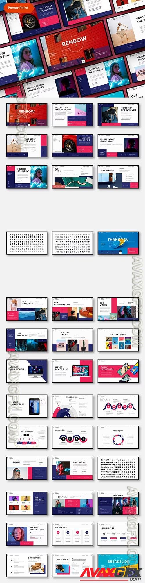 Renbow - Business Powerpoint, Keynote and Google Slides Templates
