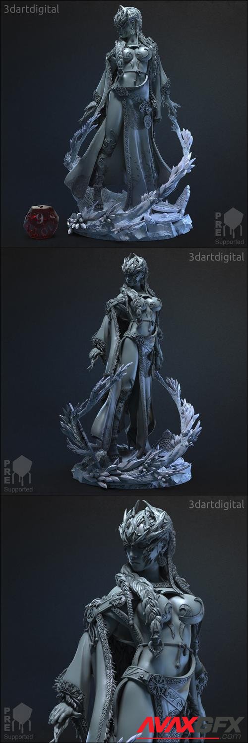 Female Cryomancer – 3D Printable STL