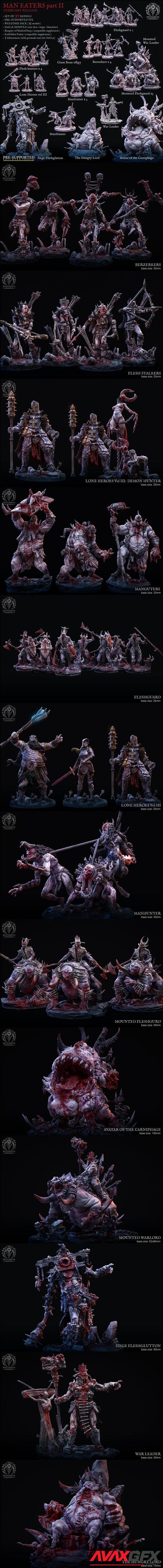 Bestiarum Miniatures – MAN EATERS Part 2 - February 2022 – 3D Printable STL