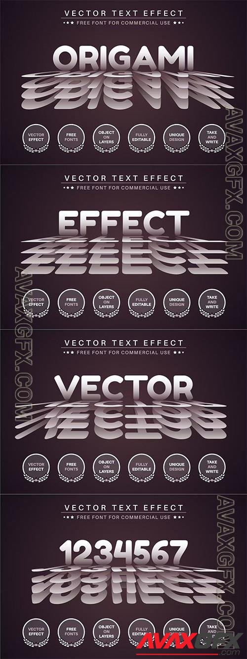 Origami Paper - Editable Text Effect, Font Style Z2XE822