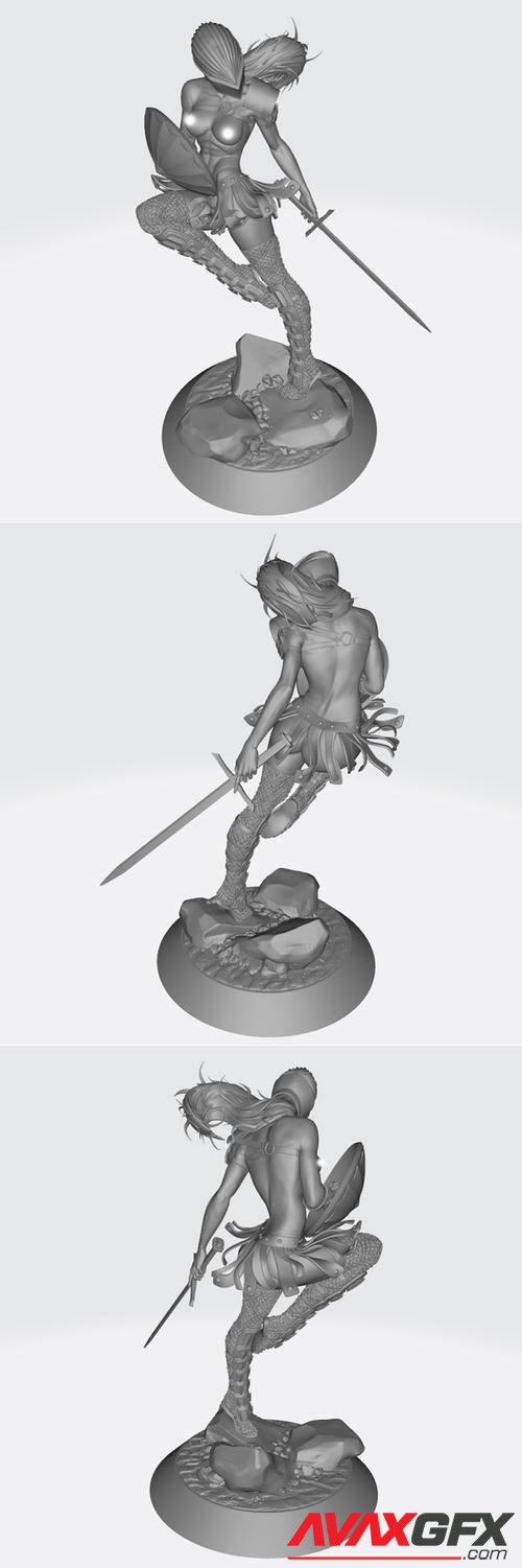 Sexy warrior girl – 3D Printable STL