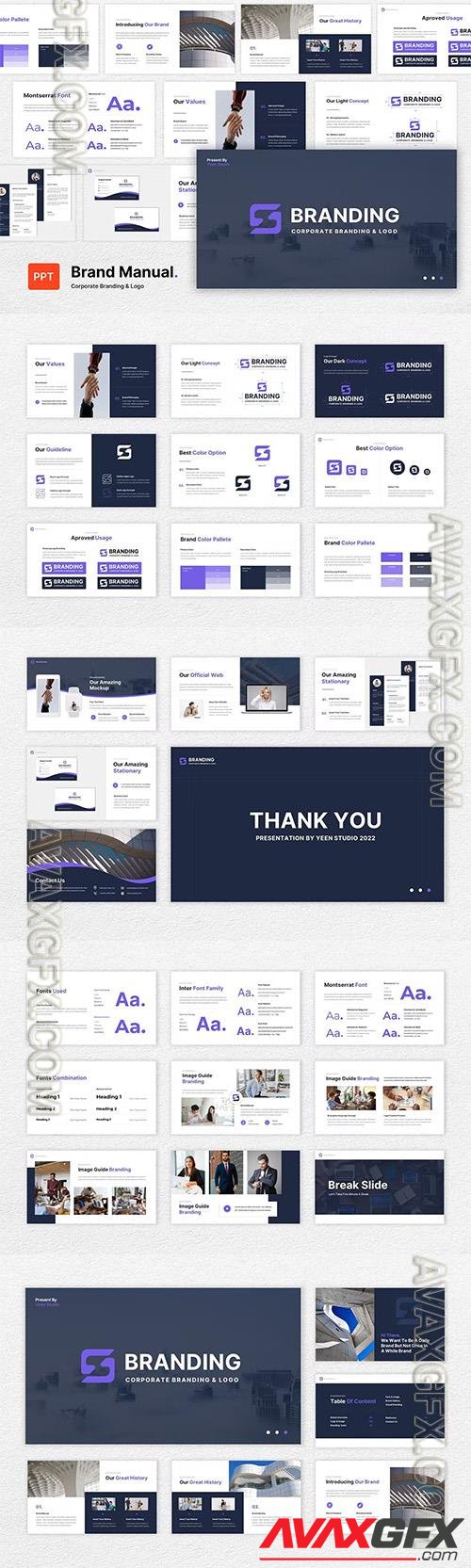 Brand Manual Presentation Powerpoint, Keynote and Google Slides Templates