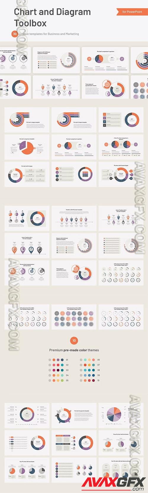 Chart and Diagram PowerPoint and Keynote Toolbox