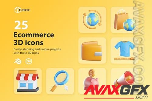 Cubicle - Ecommerce 3D Icons