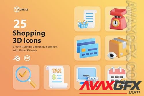 Cubicle - Shopping 3D Icons